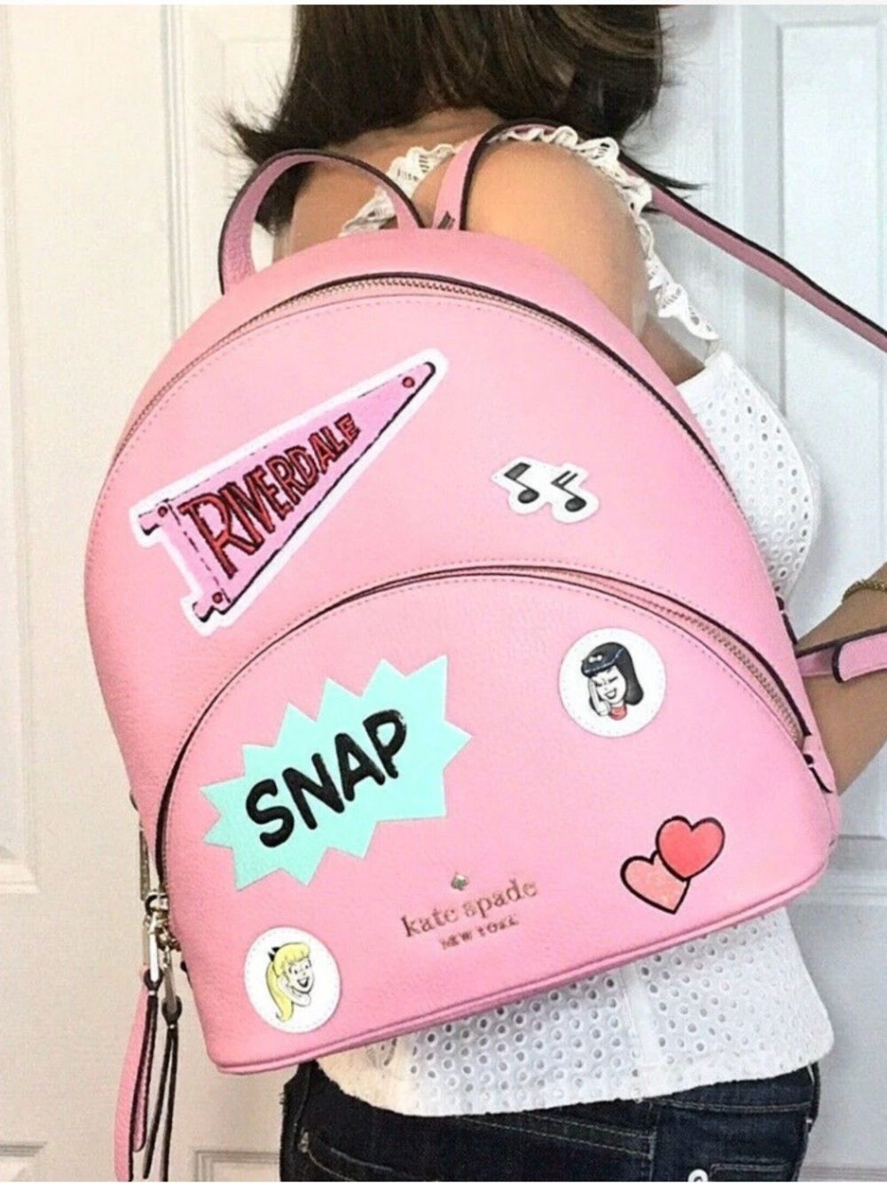 Kate spade Pink Patchwork Archie Comics Mini Backpack + Large Wallet - Picture 2 of 16